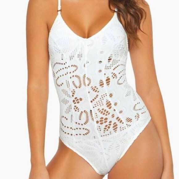 New. Pilyq lily lace one piece. small. Retails $217 - Picture 4 of 10
